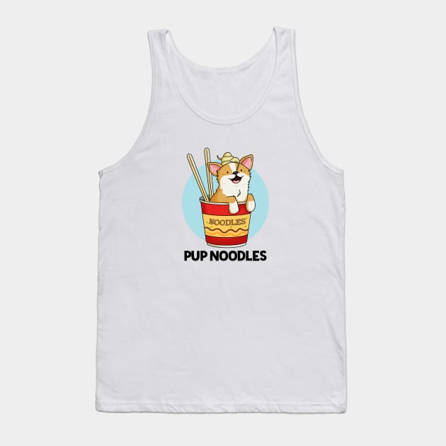 Pup Noodles Animal Pun Tank Top by punnybone